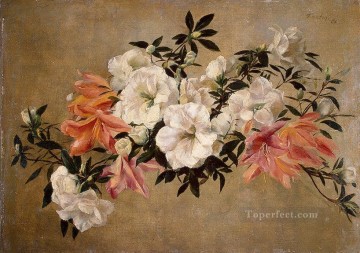 Petunias pintor Henri Fantin Latour floral Pinturas al óleo